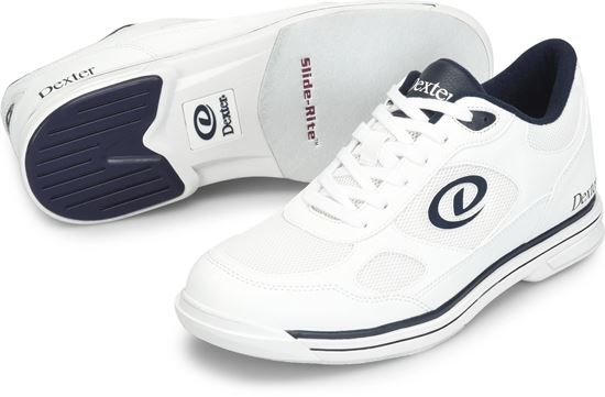 Picture of Dexter Randy White Navy Men's Wide Bowling Shoes