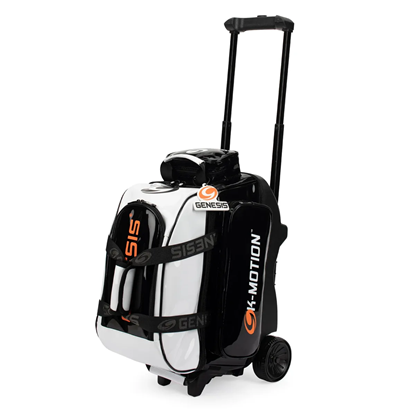 Picture of Genesis Sleek Gloss 2 Ball Double Roller White Black Bowling Bag