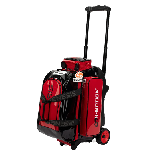 Picture of Genesis Sleek Gloss 2 Ball Double Roller Black Red Bowling Bag