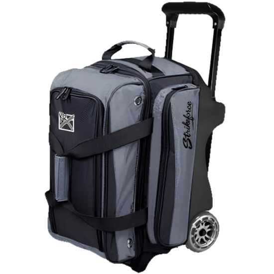 Picture of KR Strikeforce Konvoy 2 Ball Double Roller Black Smoke Bowling Bag