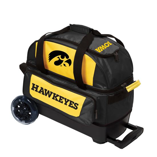 Picture of KR NCAA 2 Ball Double Roller Iowa Hawkeyes Bowling Bag