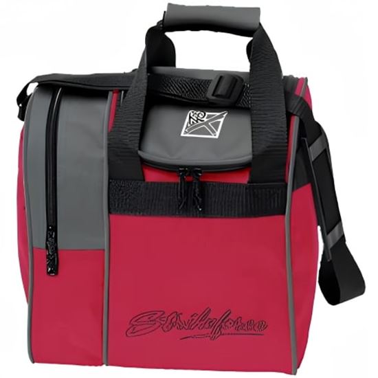 Picture of KR Rook 1 Ball Single Tote Red Charcoal Bowling Bag